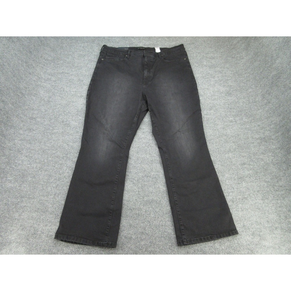 Banana Republic Womens Jeans NWT Cropped Bootcut Black High Rise Tall 35/20T